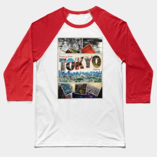 Greetings from Tokyo in Japan vintage style retro souvenir Baseball T-Shirt